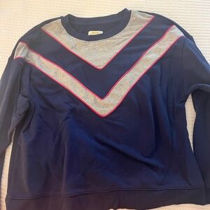 Maeve navy sweatshirt anthropologie